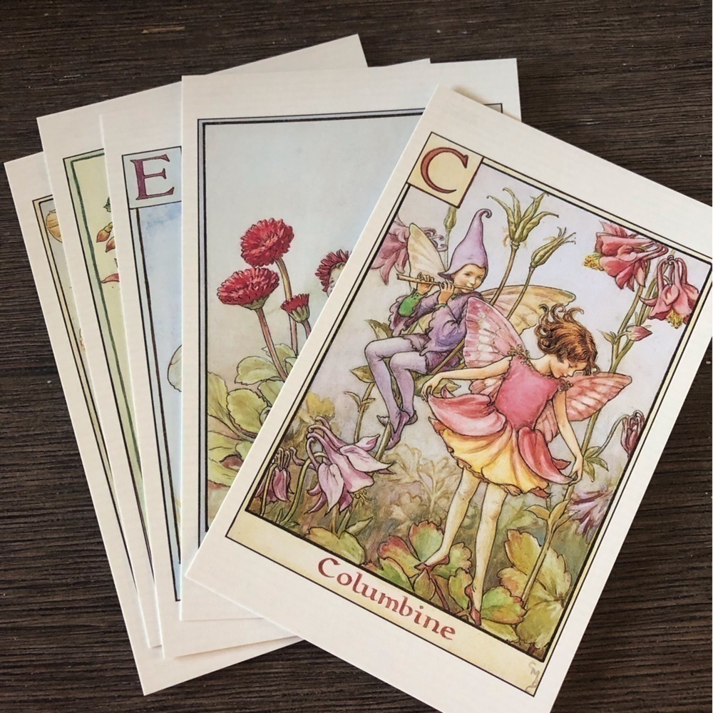 Garden Flower Fairies by: Cicely Mary Barker postcard set #9